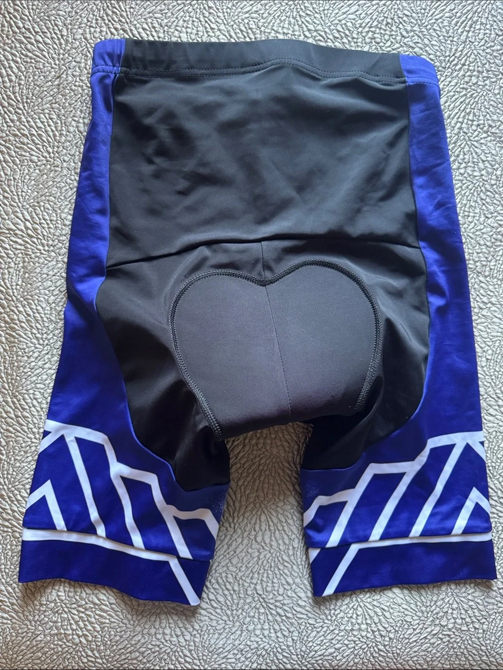 Men Blue and Black Cycling Shorts with Padded Chamois